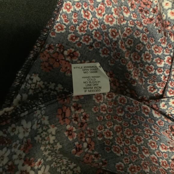 Poppi Womens Multi Color All Over Floral Print Short Bell Sleeve Blouse Size XL - Picture 7 of 8